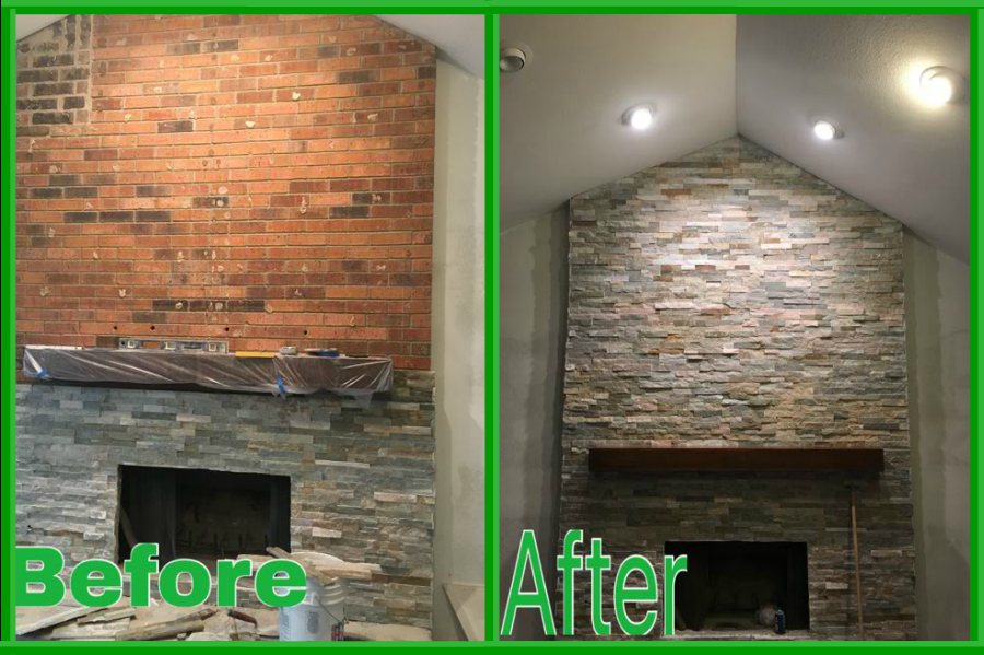 Interior stone wall repair