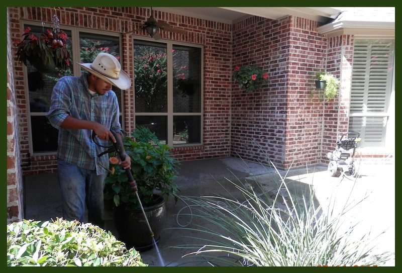 Masonry power-washing and resealing